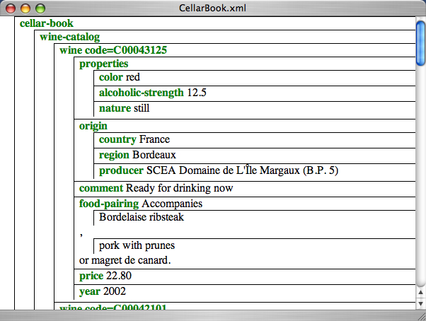 CSS formatting of Example 2.2 with the stylesheet of Example 5.11