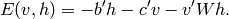 E(v,h) = -b'h - c'v - v'W h.