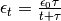\epsilon_t = \frac{\epsilon_0 \tau}{t + \tau}