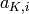 a_{K,i}
