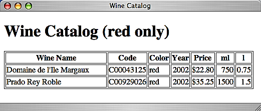 Web browser rendering of Example 5.1 produced by running Example 5.2 on Example 2.3