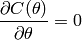 \frac{\partial C(\theta)}{\partial \theta} = 0
